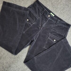 Jcrew Pants Womens Black 33 Corduroy Wide Leg Y2K Preppy 90S School Boho